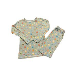 Macaron+Me Girl's Easter Egg 2 piece Pajama Set - Size 12Y - Excellent!